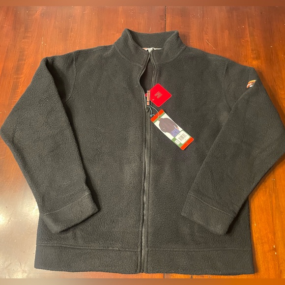 Orvis Other - Orvis Mens M Full Zip Sherpa Fleece Jacket Black Outdoor NWT